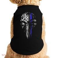 Thin Blue Line S Usa Flag Skull Police Doggie Tank thumb 0