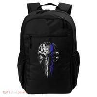 Thin Blue Line S Usa Flag Skull Police Backpack thumb 0