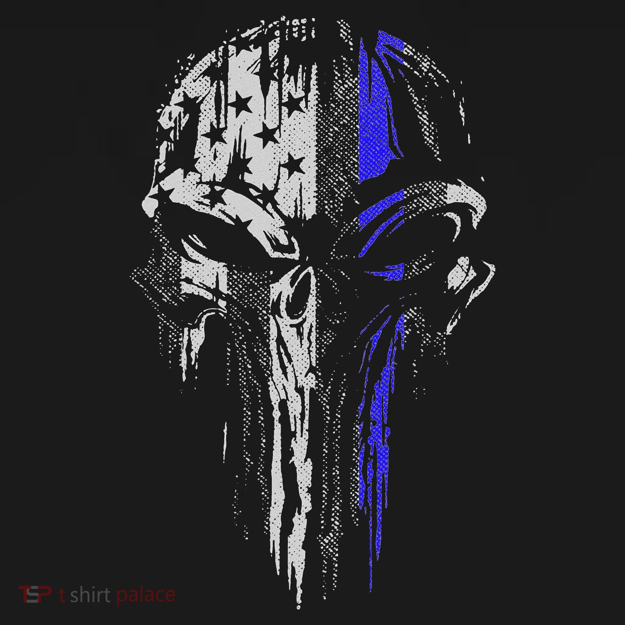 Thin Blue Line S Usa Flag Skull Police Women's Hoodie