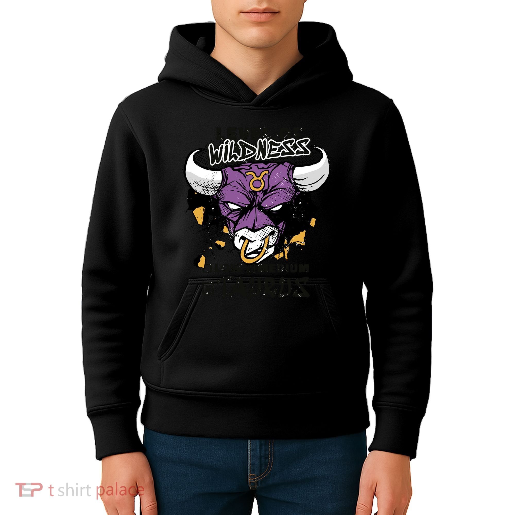 Taurus Bull Level Of Wildness Kids Hoodie