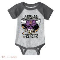 Taurus Bull Level Of Wildness Infant Baby Jersey Bodysuit thumb 0