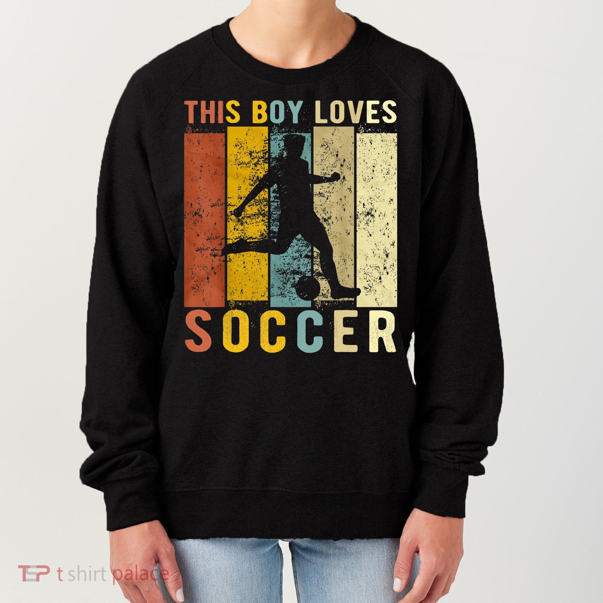 This Boy Loves Soccer Boy Soccer Women's Sweatshirt