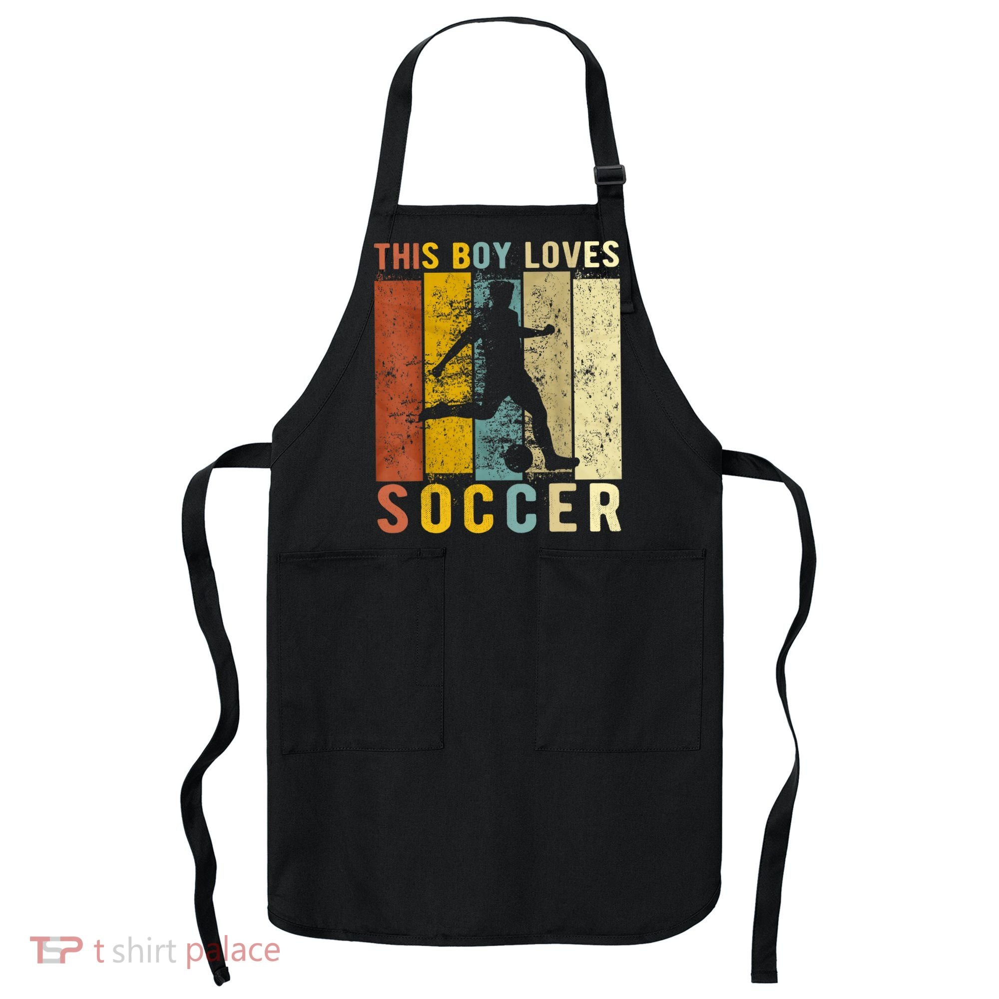 This Boy Loves Soccer Boy Soccer Apron