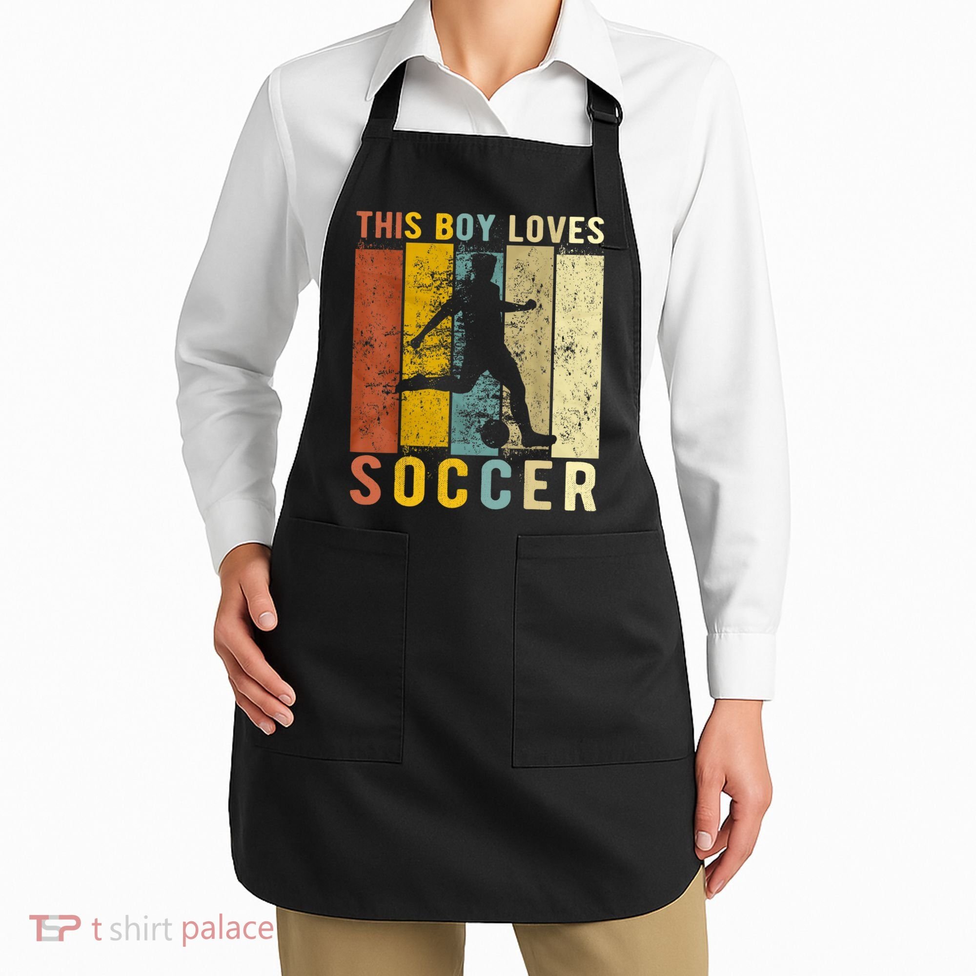 This Boy Loves Soccer Boy Soccer Apron
