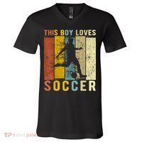 This Boy Loves Soccer Boy Soccer V-Neck T-Shirt thumb 0