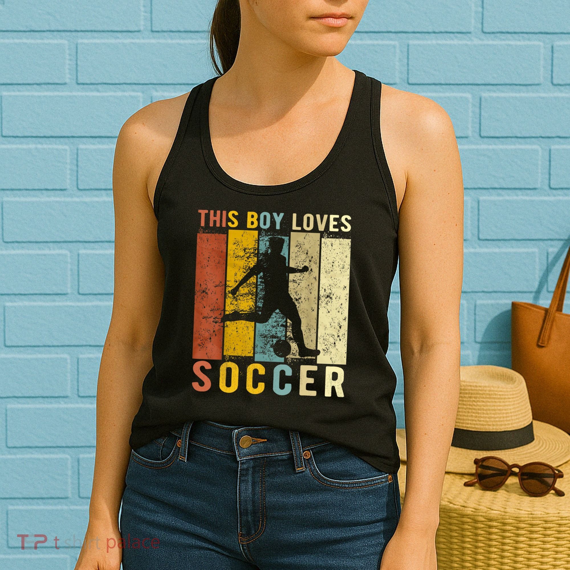 This Boy Loves Soccer Boy Soccer Women's Tank Top
