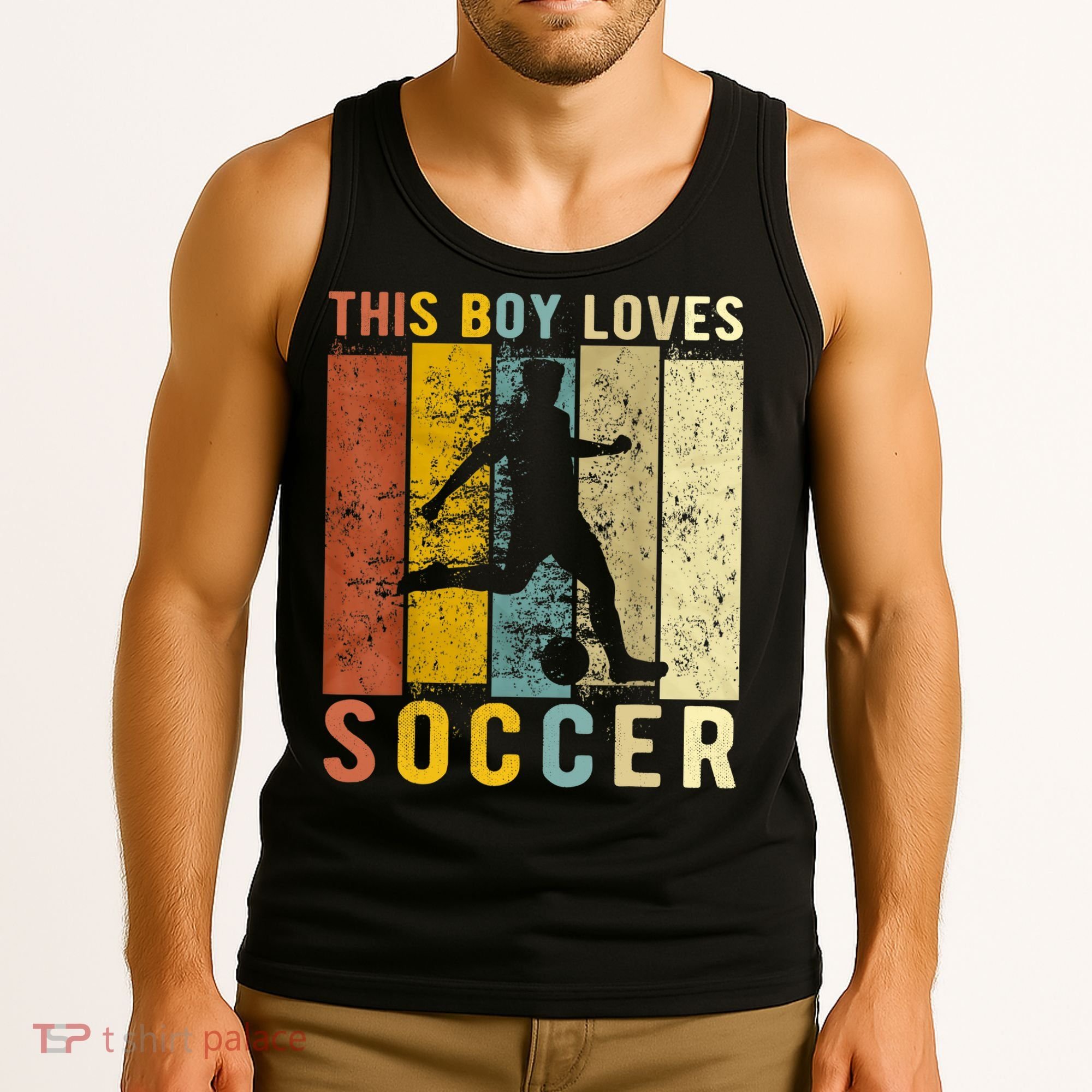 This Boy Loves Soccer Boy Soccer Tank Top