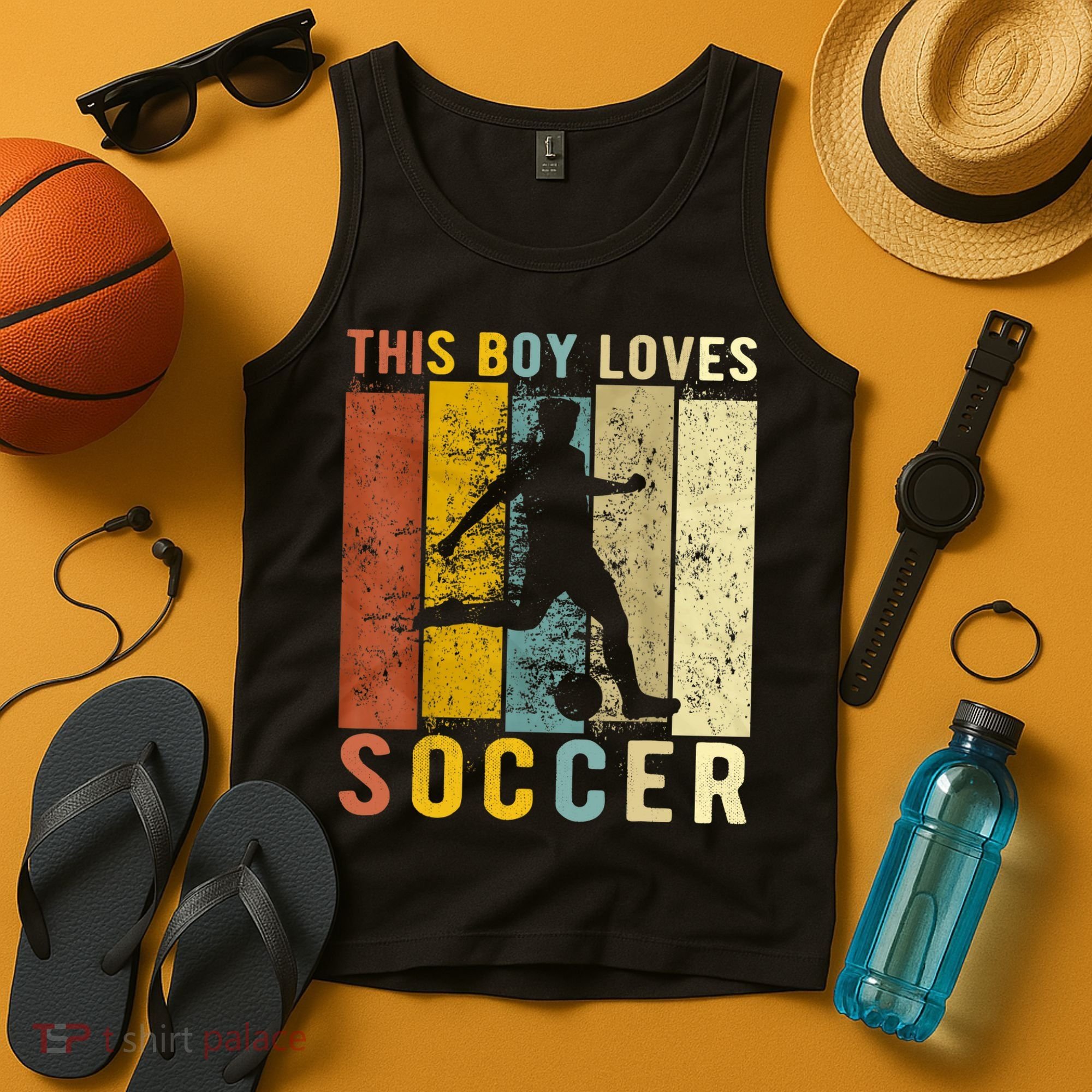 This Boy Loves Soccer Boy Soccer Tank Top