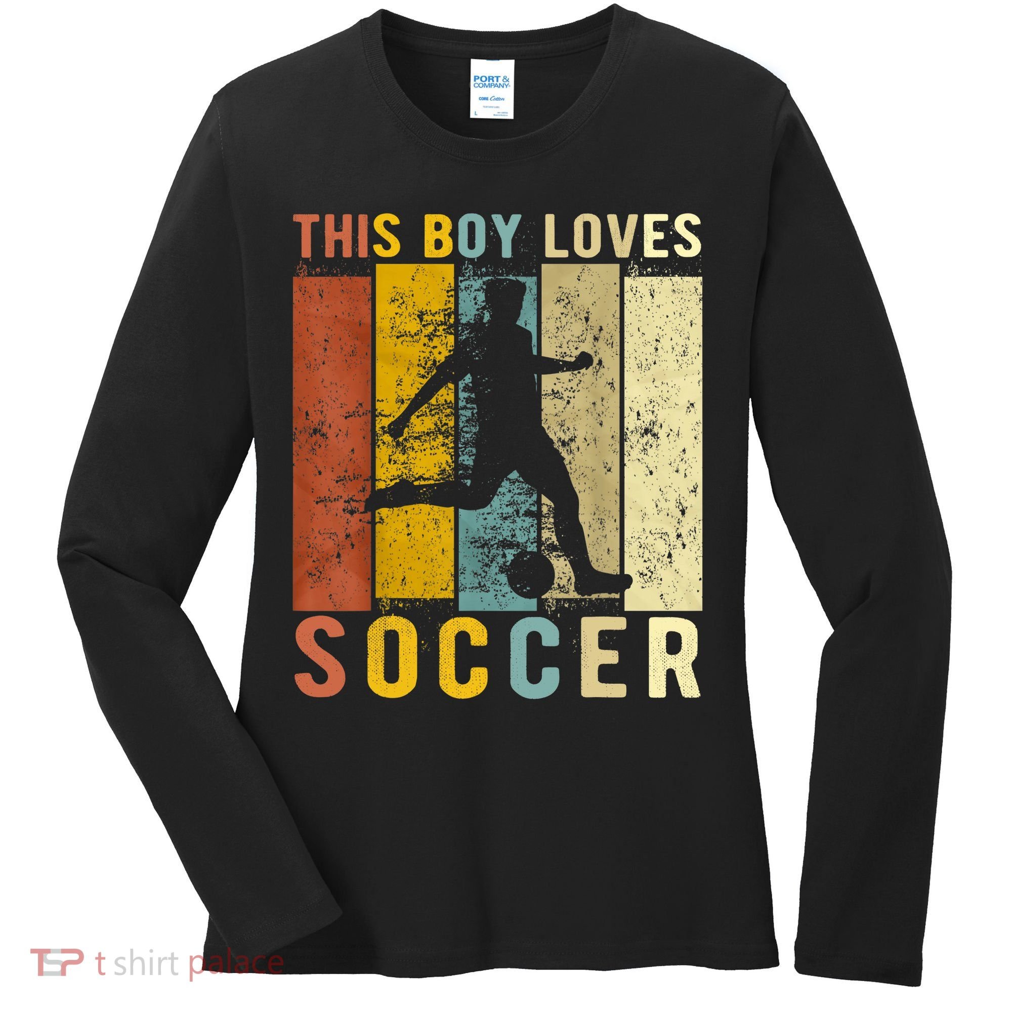 This Boy Loves Soccer Boy Soccer Women's Long Sleeve Shirt