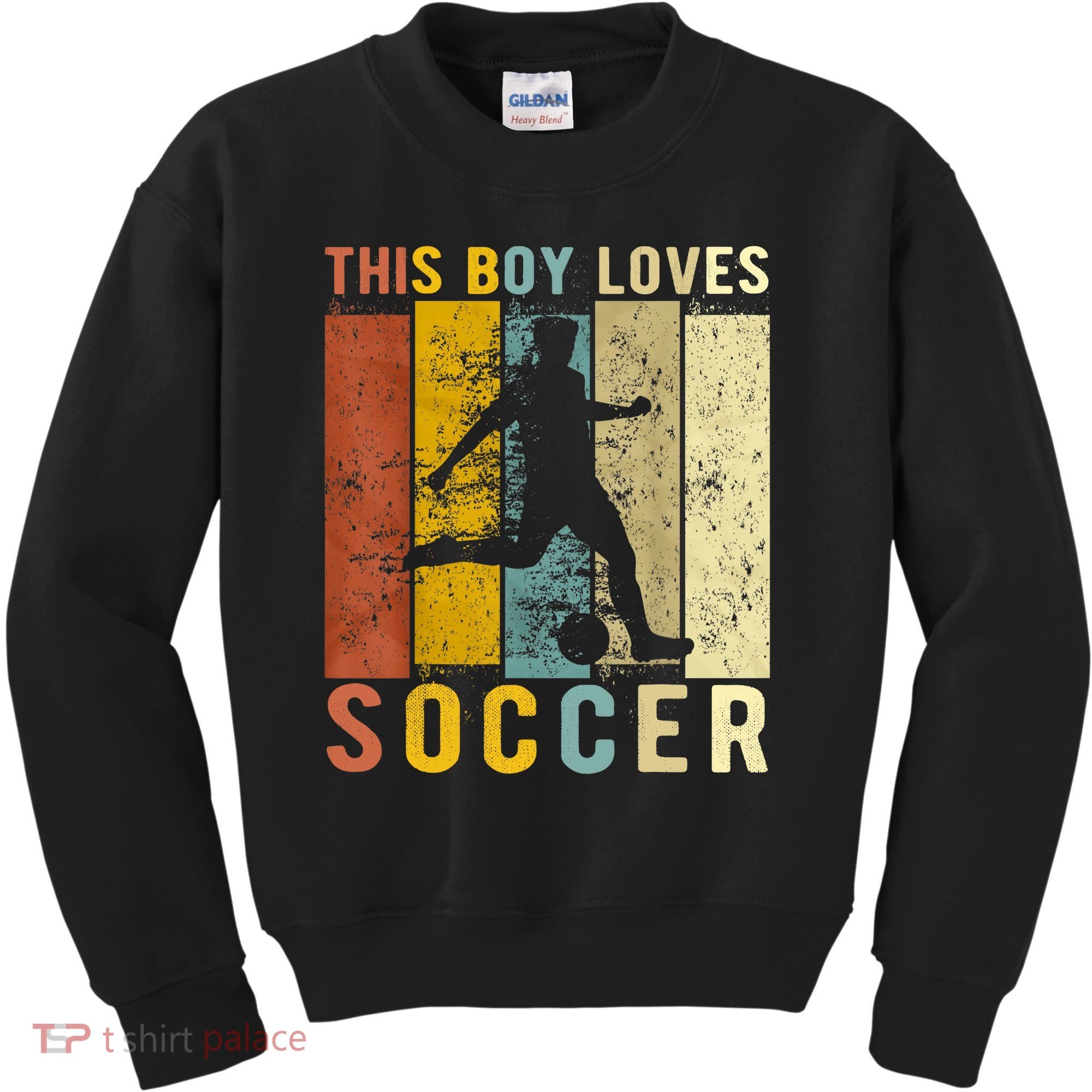 This Boy Loves Soccer Boy Soccer Kids Sweatshirt