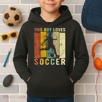 This Boy Loves Soccer Boy Soccer Kids Hoodie thumb 2