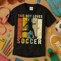 This Boy Loves Soccer Boy Soccer Kids T-Shirt thumb 3