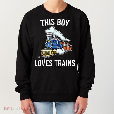 This Boy Loves Trains Gift Train Wagon Lover Gifts Women's Sweatshirt