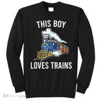 This Boy Loves Trains Gift Train Wagon Lover Gifts Sweatshirt thumb 0