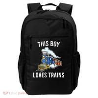 This Boy Loves Trains Gift Train Wagon Lover Gifts Backpack thumb 0