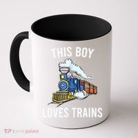 This Boy Loves Trains Gift Train Wagon Lover Gifts Coffee Mug thumb 0