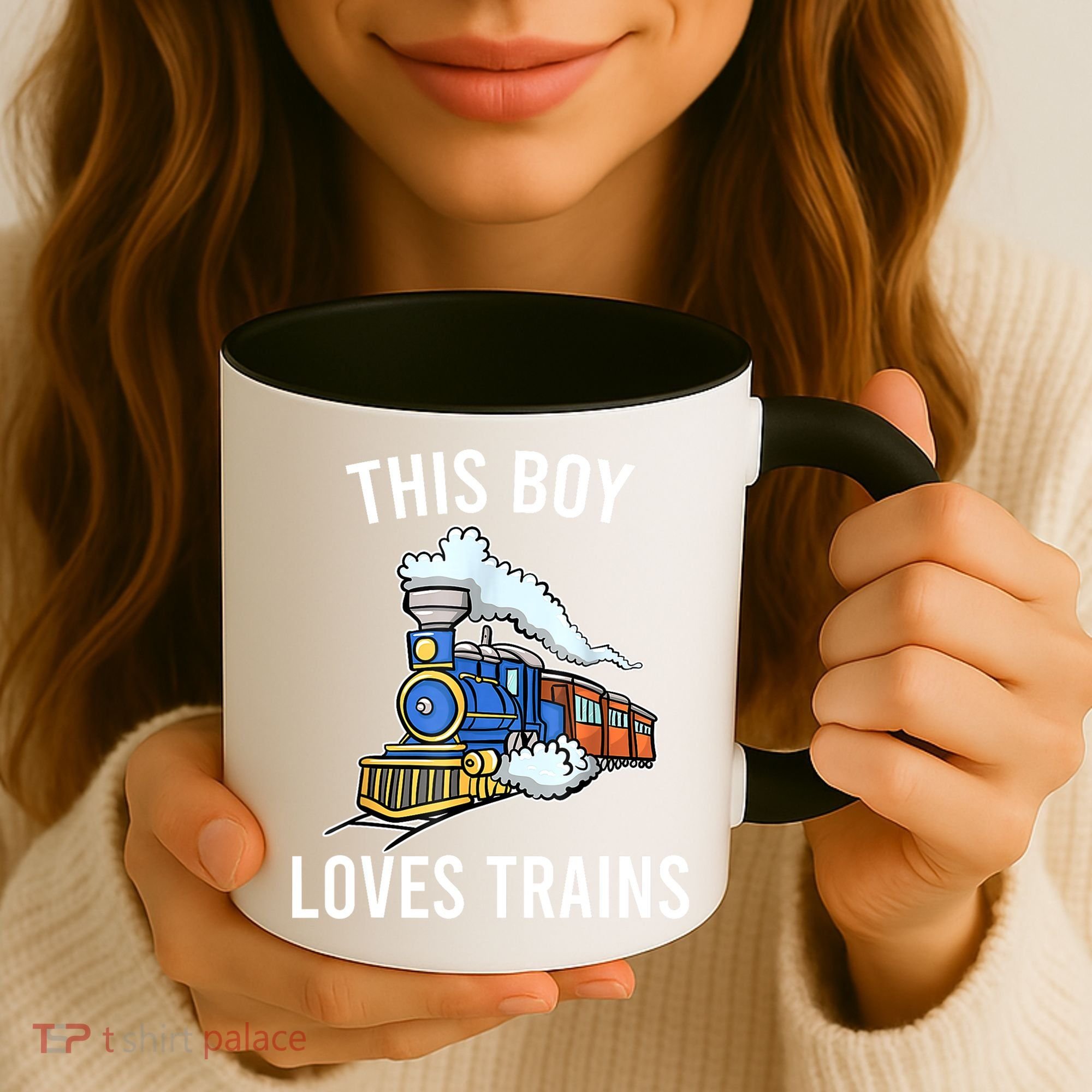 This Boy Loves Trains Gift Train Wagon Lover Gifts Coffee Mug