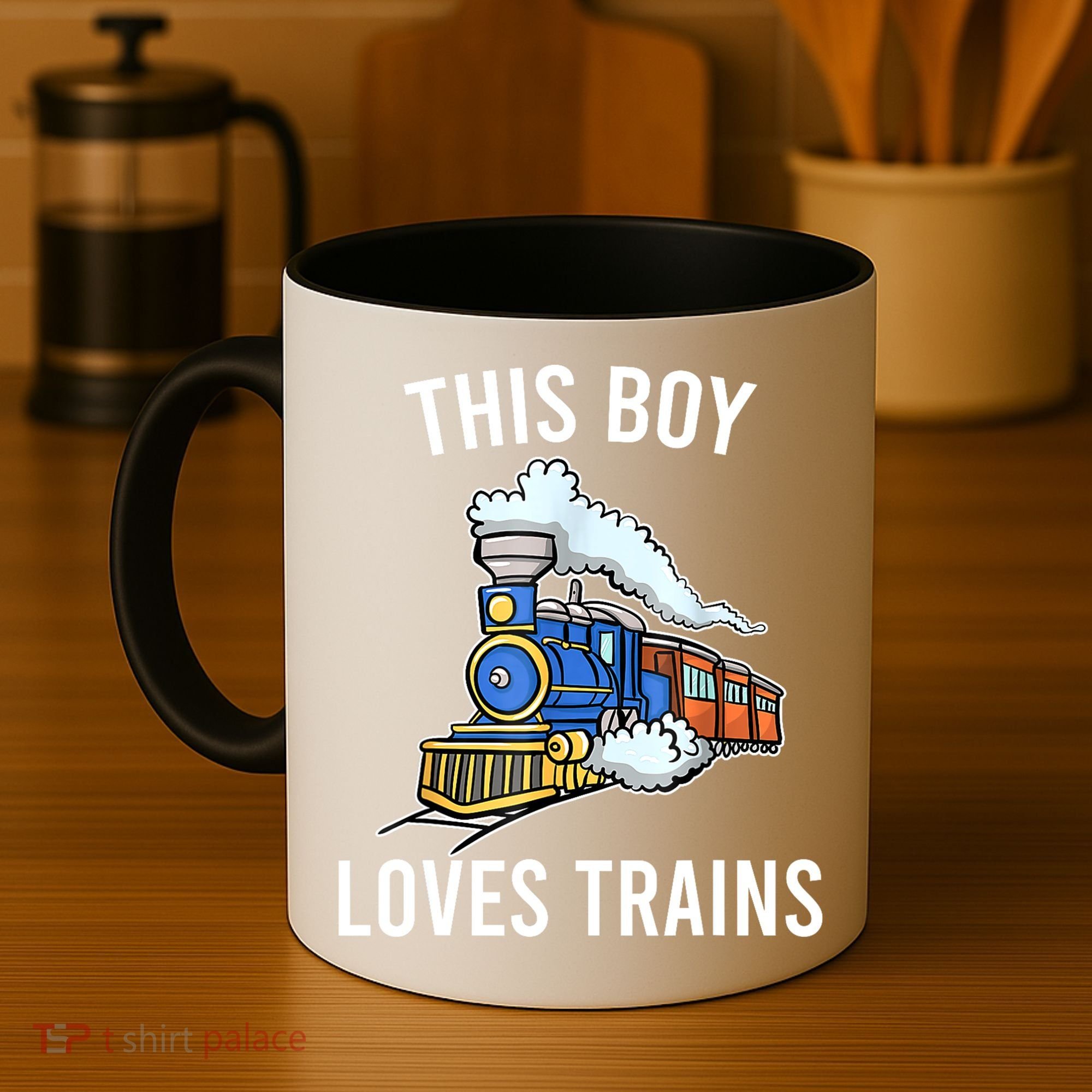 This Boy Loves Trains Gift Train Wagon Lover Gifts Coffee Mug