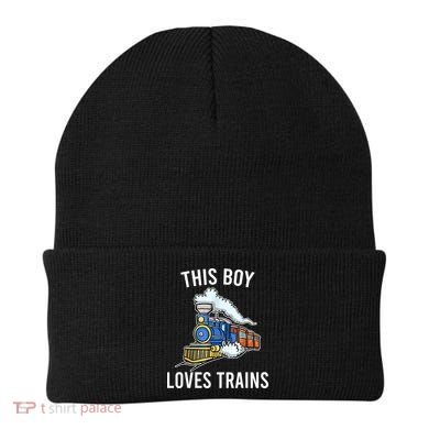 This Boy Loves Trains Gift Train Wagon Lover Gifts Beanie