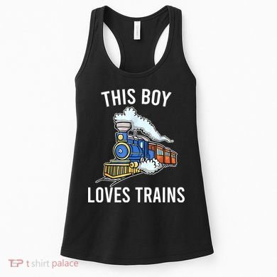 This Boy Loves Trains Gift Train Wagon Lover Gifts Women's Tank Top