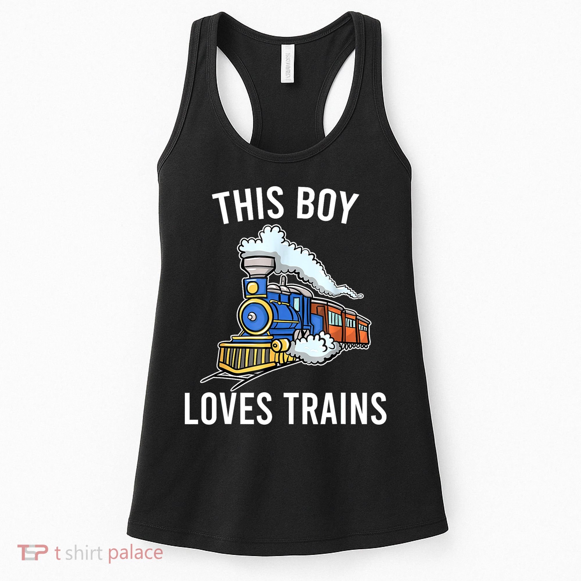 This Boy Loves Trains Gift Train Wagon Lover Gifts Women's Tank Top
