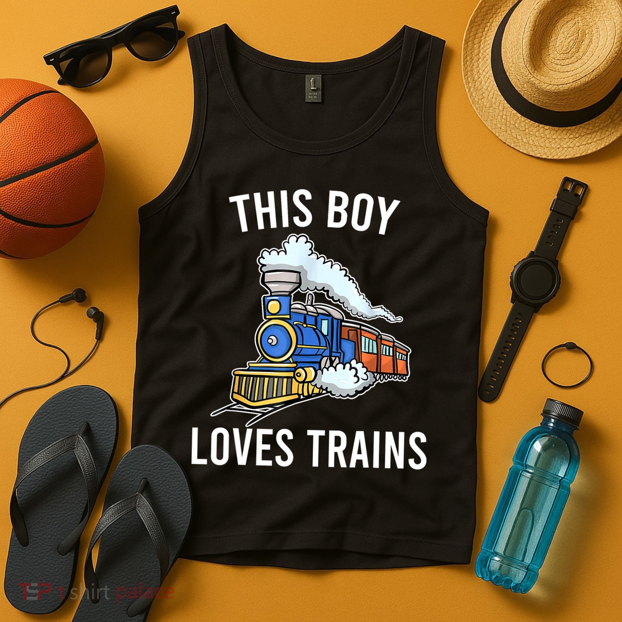 This Boy Loves Trains Gift Train Wagon Lover Gifts Tank Top