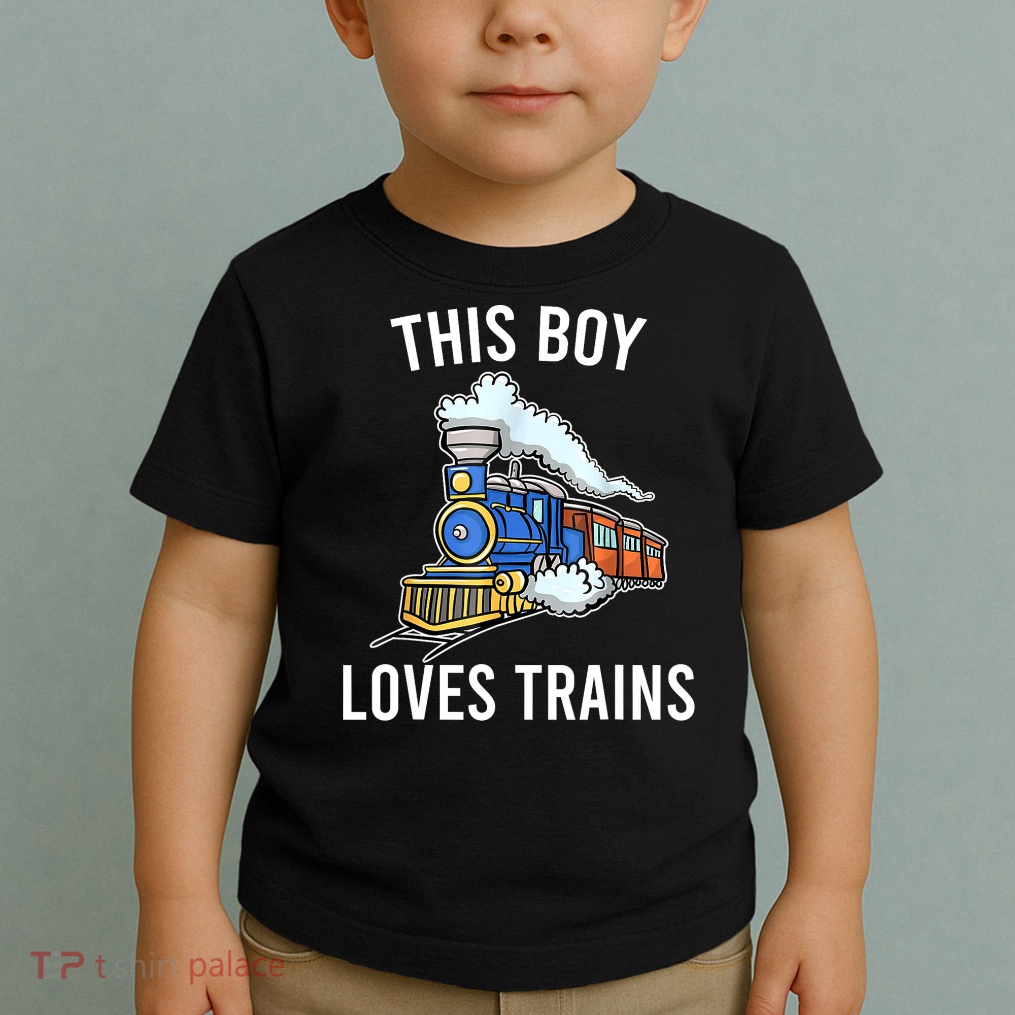 This Boy Loves Trains Gift Train Wagon Lover Gifts Toddler T-Shirt