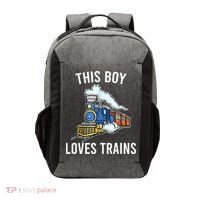 This Boy Loves Trains Gift Train Wagon Lover Gifts Vector Backpack thumb 0