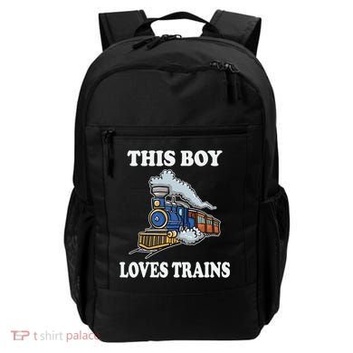 This Boy Loves Trains Train Lovers Gift Backpack