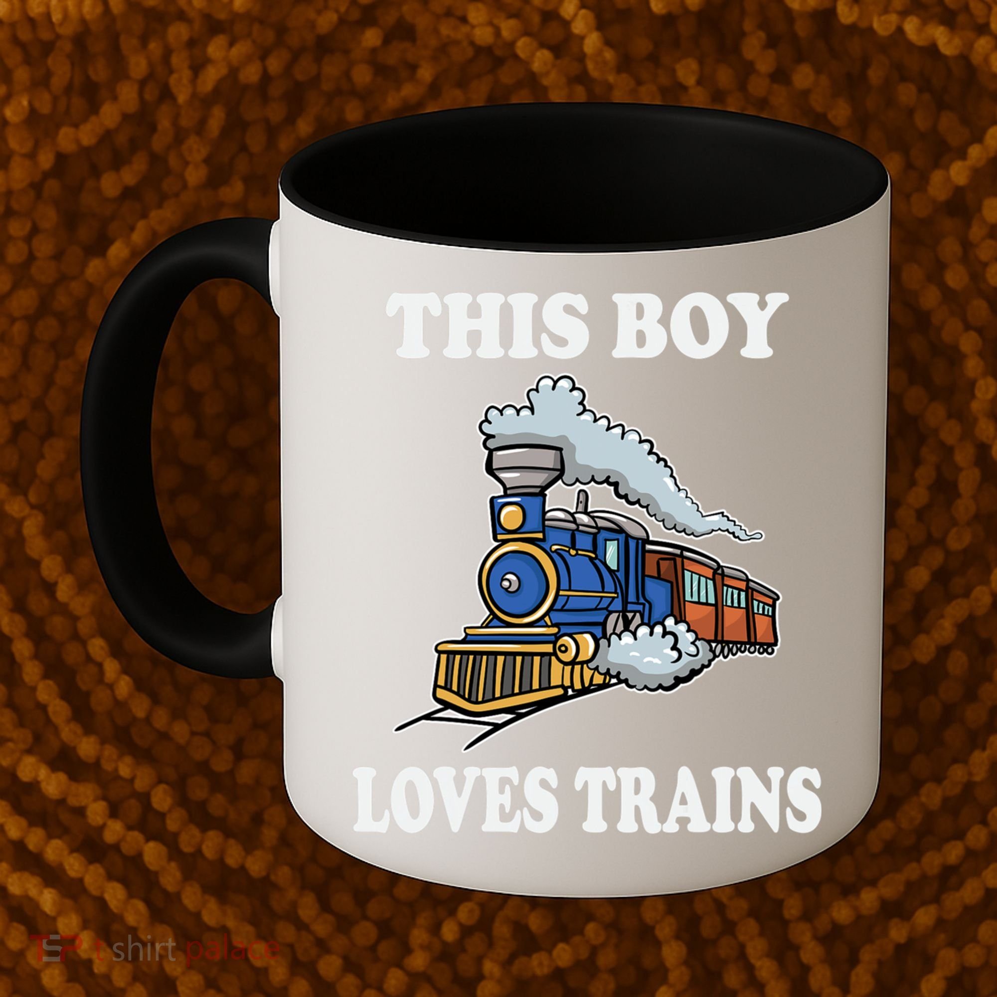 This Boy Loves Trains Train Lovers Gift Coffee Mug