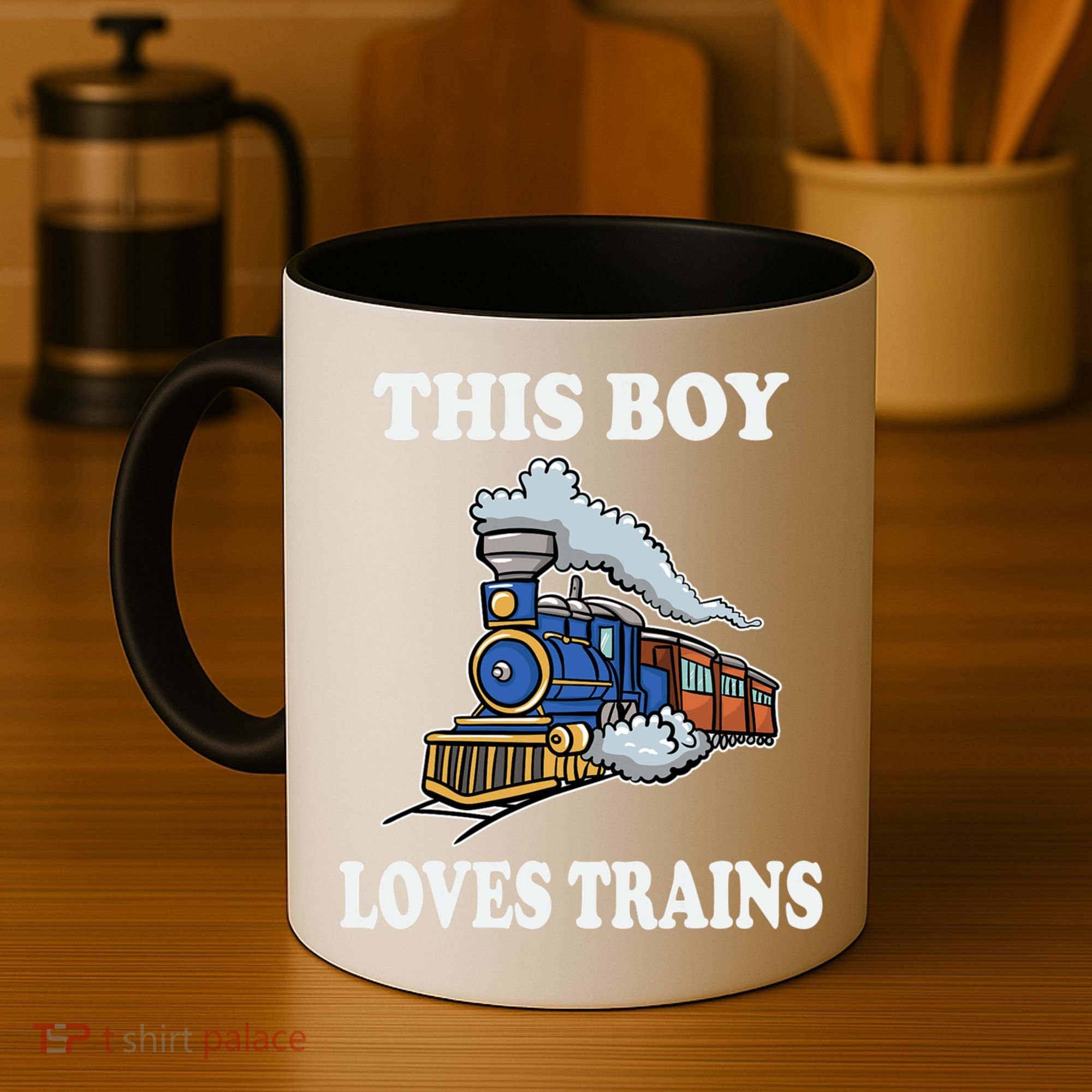 This Boy Loves Trains Train Lovers Gift Coffee Mug