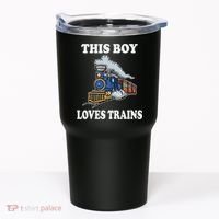 This Boy Loves Trains Train Lovers Gift Tumbler thumb 0