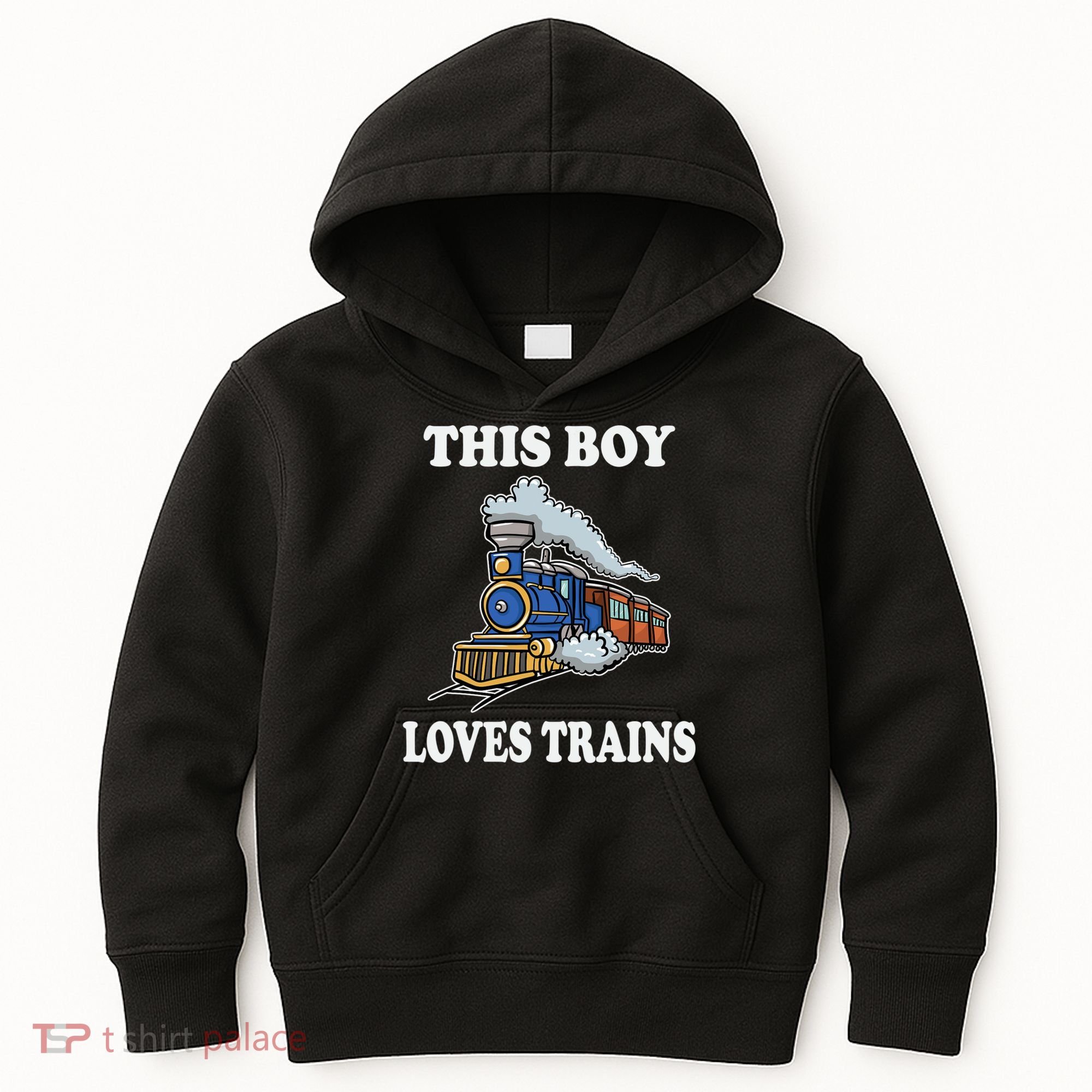 This Boy Loves Trains Train Lovers Gift Kids Hoodie