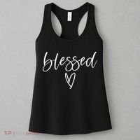 Thankful Blessed Like That Motivational Positive Christian Women's Tank Top thumb 3