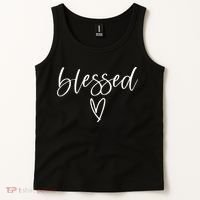 Thankful Blessed Like That Motivational Positive Christian Tank Top thumb 2