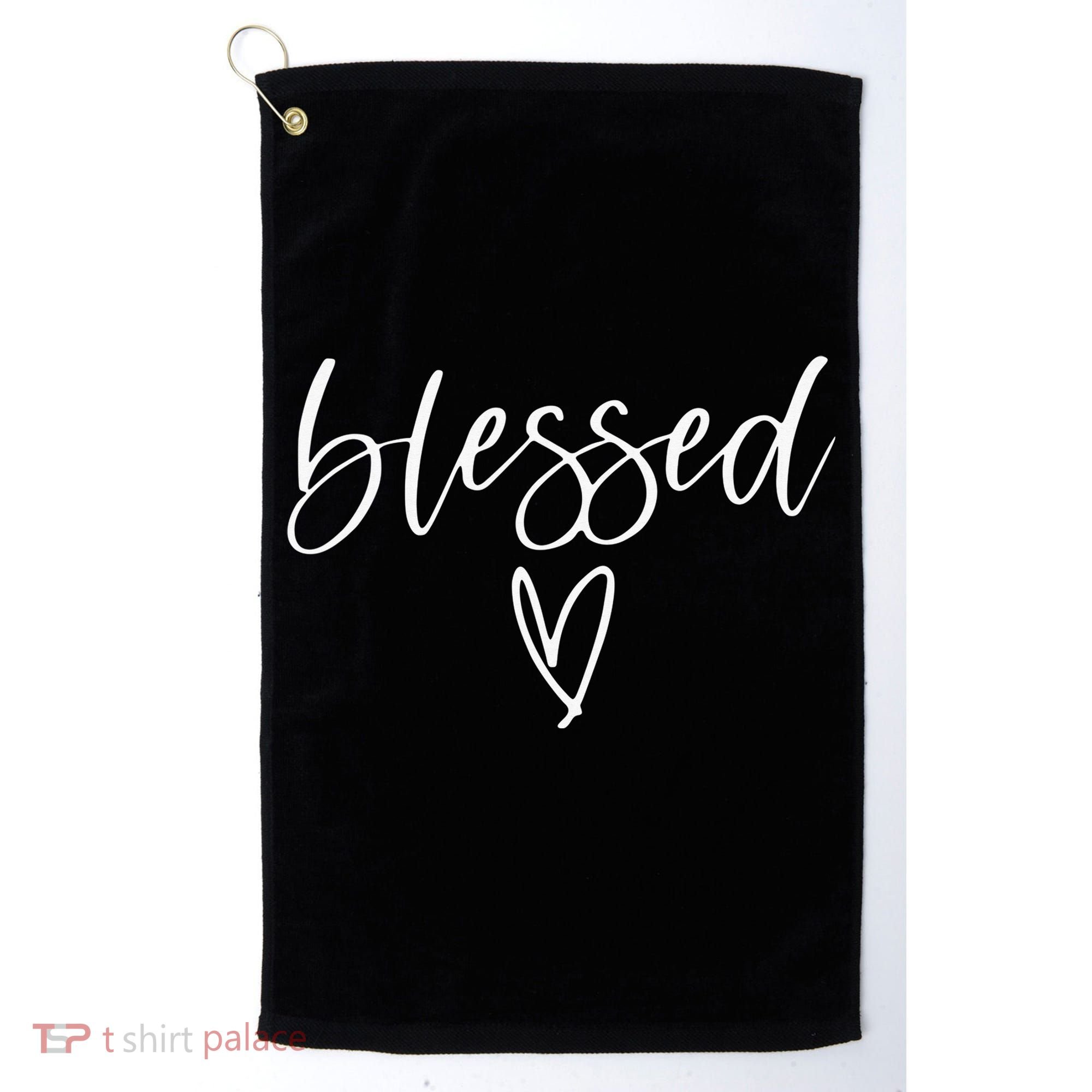 Thankful Blessed Like That Motivational Positive Christian Golf Towel