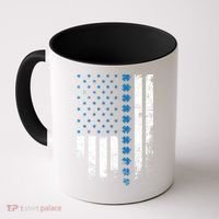 Thin Blue Line Flag St Patricks Day 2020 Police Officer Gift Coffee Mug thumb 0