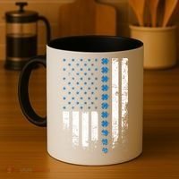 Thin Blue Line Flag St Patricks Day 2020 Police Officer Gift Coffee Mug thumb 4