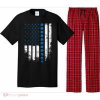 Thin Blue Line Flag St Patricks Day 2020 Police Officer Gift Pajama Set thumb 0