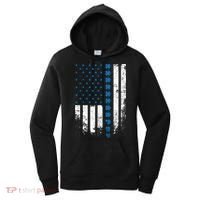Thin Blue Line Flag St Patricks Day 2020 Police Officer Gift Women's Hoodie thumb 0