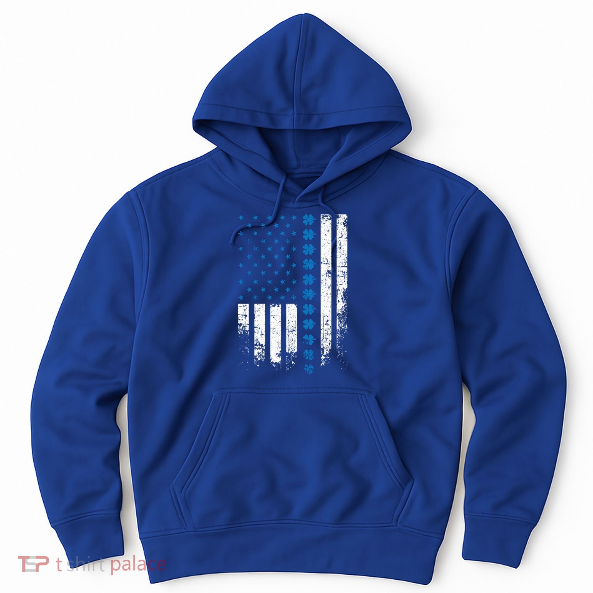 Thin Blue Line Flag St Patricks Day 2020 Police Officer Gift Hoodie