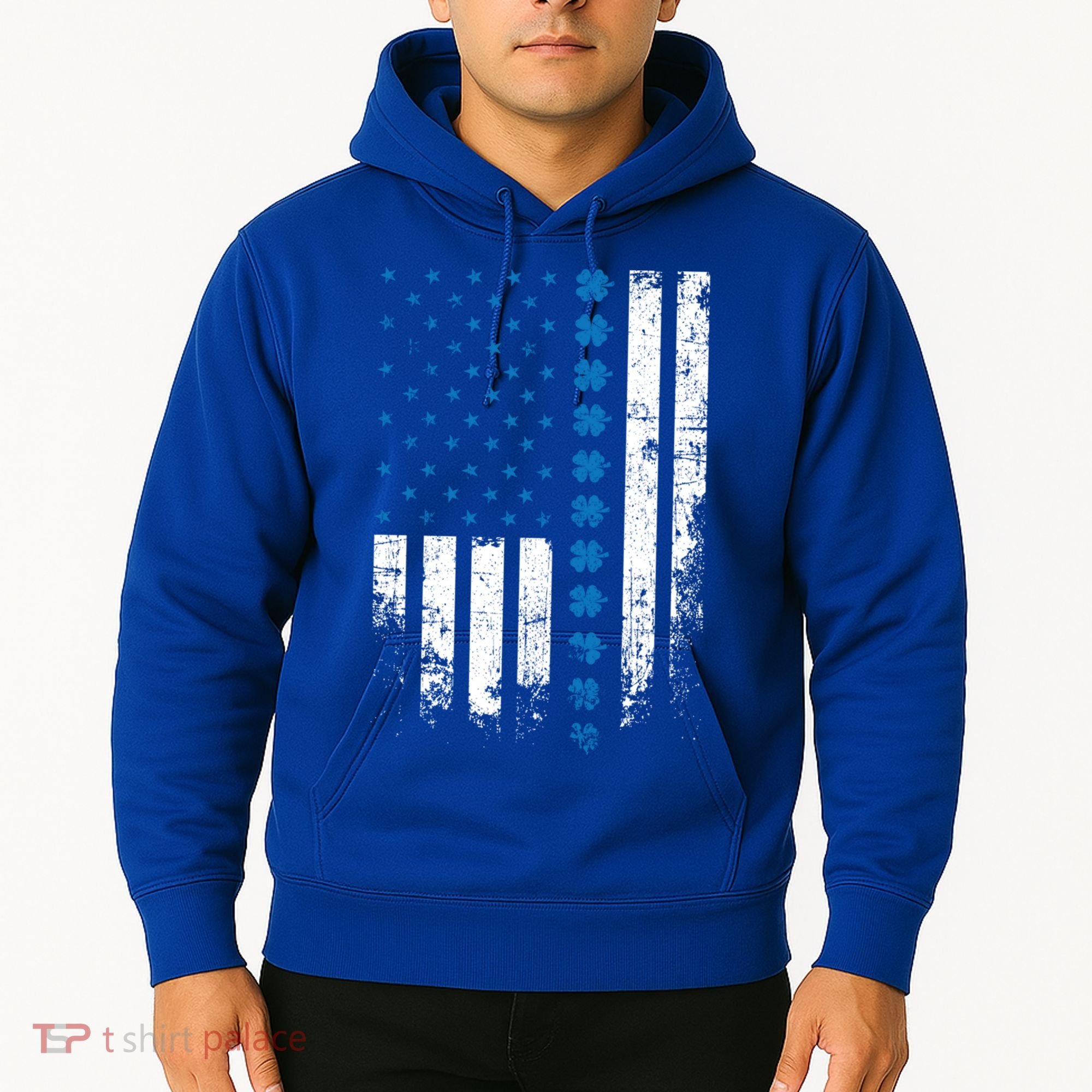 Thin Blue Line Flag St Patricks Day 2020 Police Officer Gift Hoodie