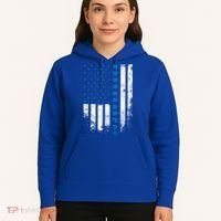 Thin Blue Line Flag St Patricks Day 2020 Police Officer Gift Hoodie thumb 5