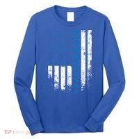 Thin Blue Line Flag St Patricks Day 2020 Police Officer Gift Long Sleeve Shirt thumb 0