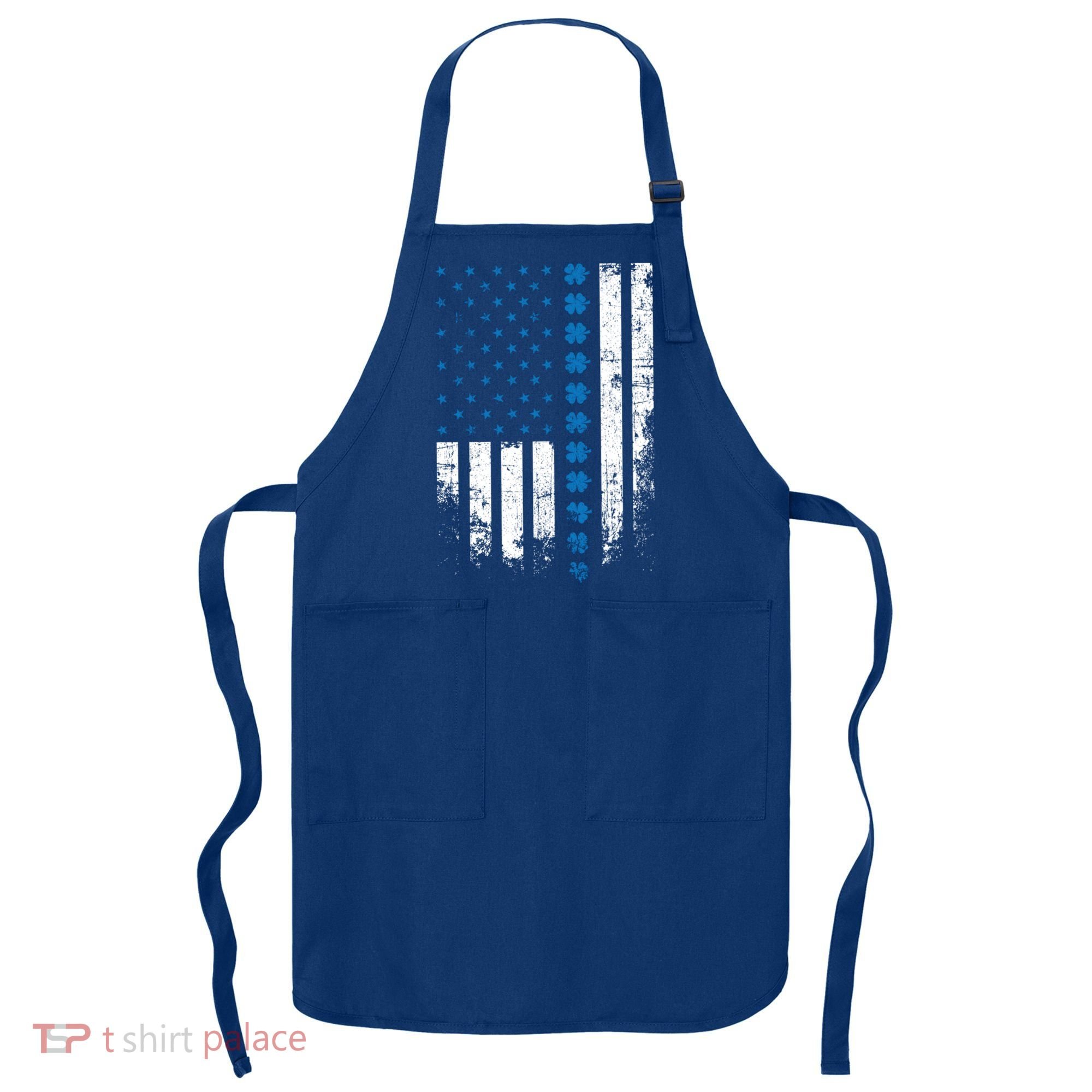 Thin Blue Line Flag St Patricks Day 2020 Police Officer Gift Apron