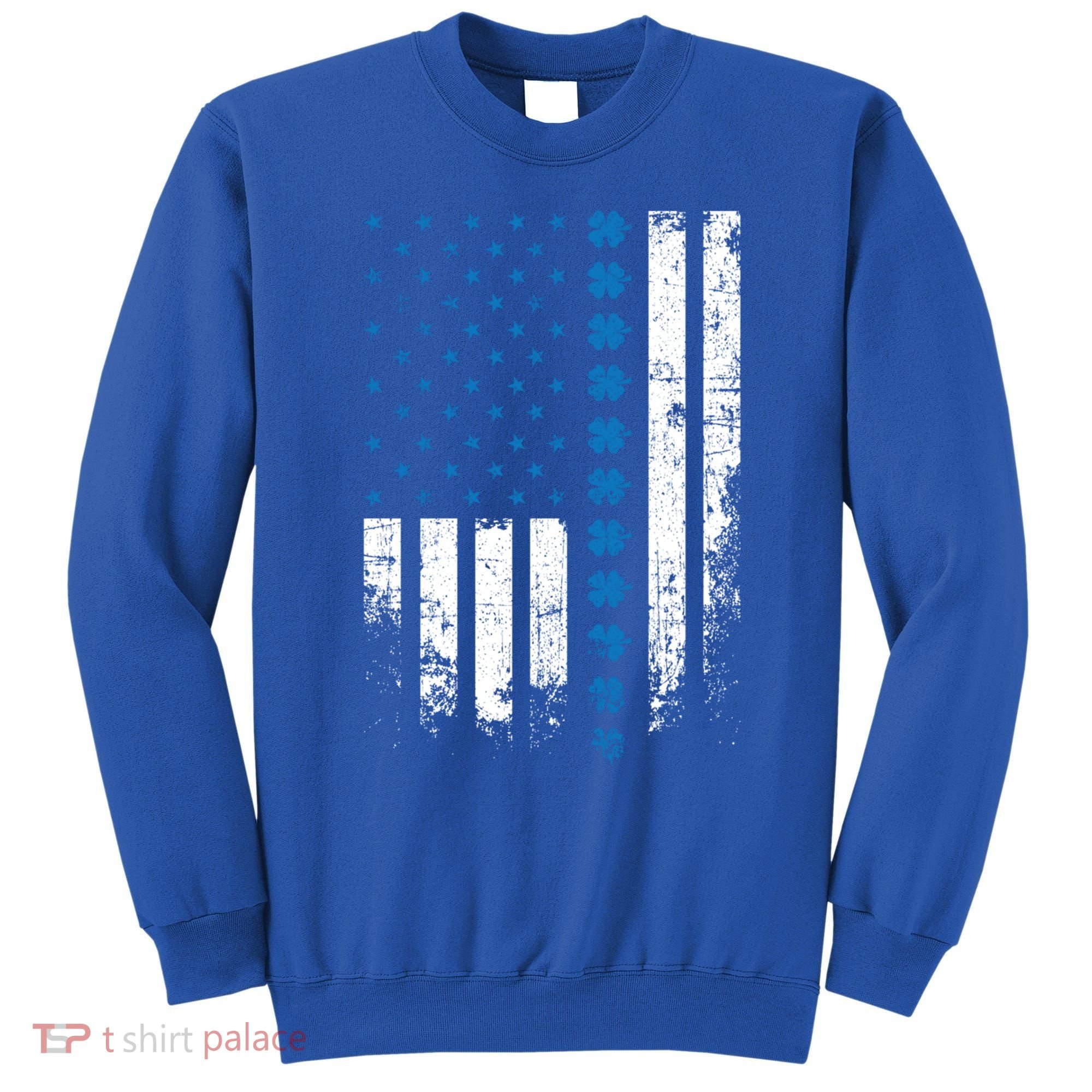 Thin Blue Line Flag St Patricks Day 2020 Police Officer Gift Sweatshirt