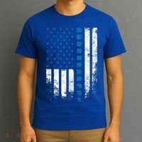 Thin Blue Line Flag St Patricks Day 2020 Police Officer Gift T-Shirt thumb 3