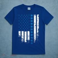 Thin Blue Line Flag St Patricks Day 2020 Police Officer Gift T-Shirt thumb 5
