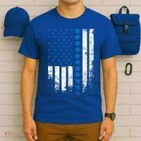 Thin Blue Line Flag St Patricks Day 2020 Police Officer Gift T-Shirt thumb 6