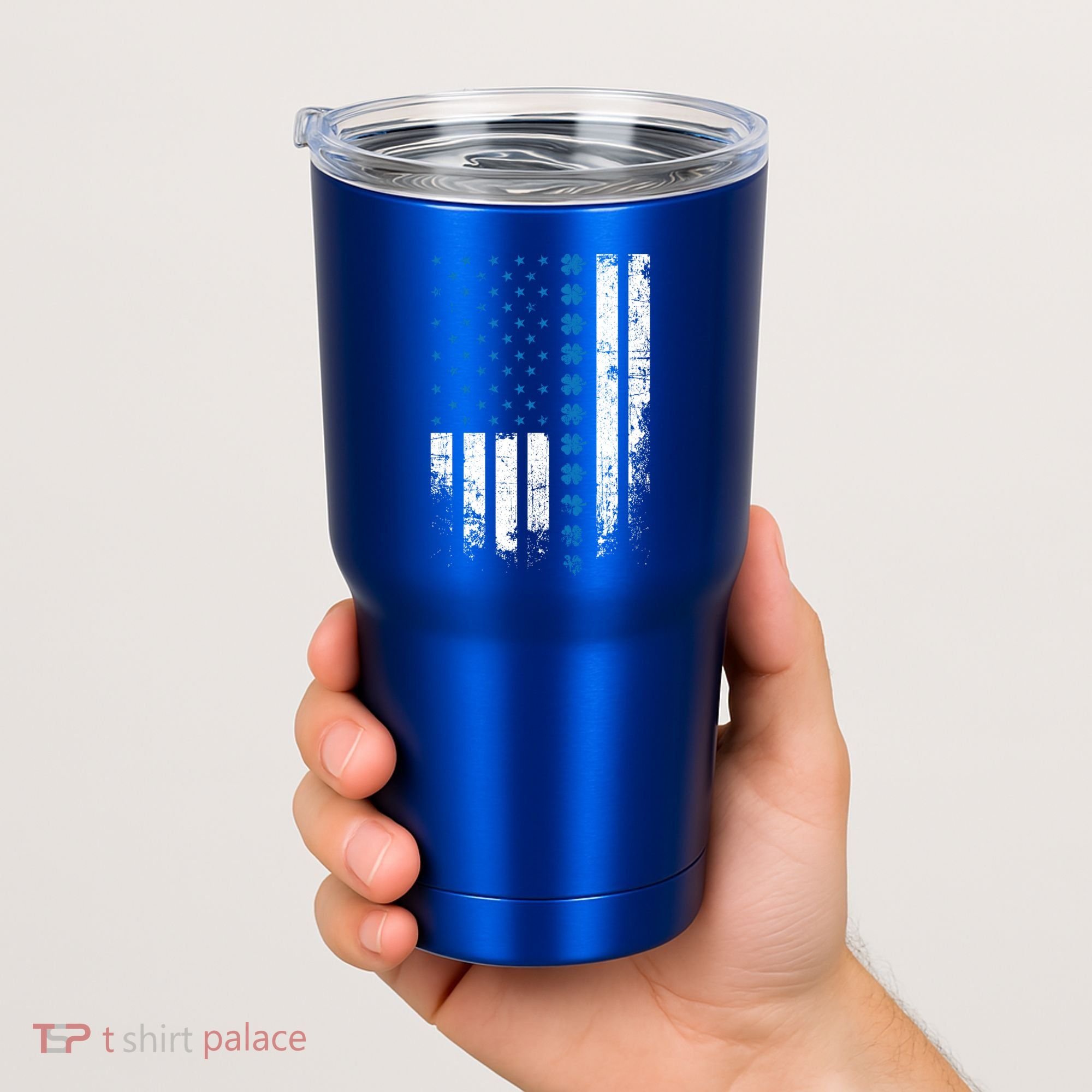 Thin Blue Line Flag St Patricks Day 2020 Police Officer Gift Tumbler